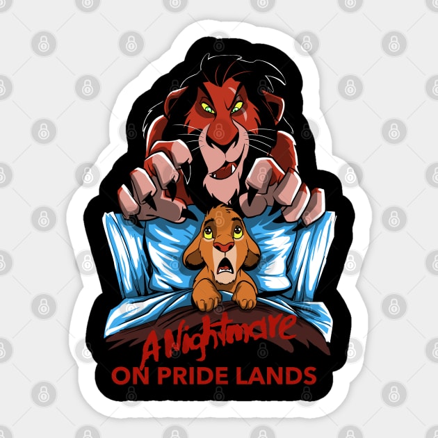 Nightmare on Pride Lands Sticker by Zascanauta